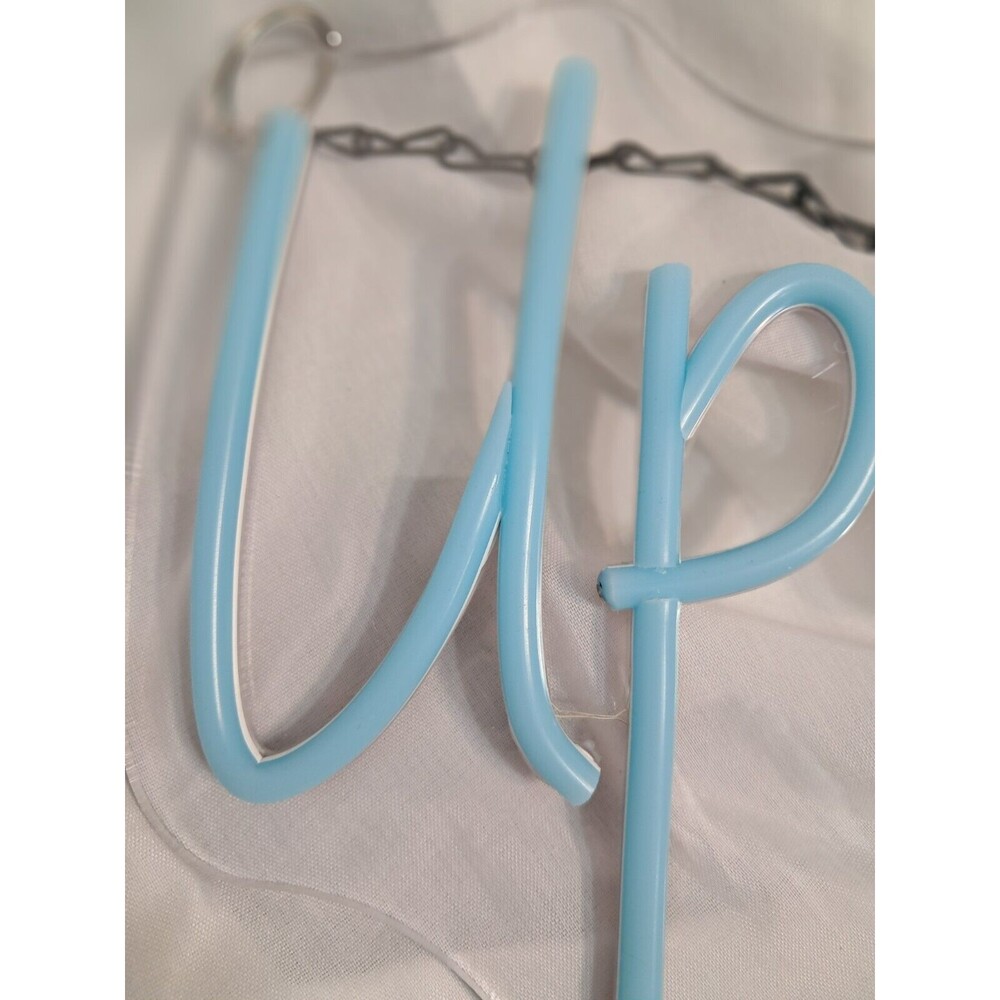 UPCYCLE Neon LED Sign for Wall Decor Blue Light Adjustable Plug in 17"x8" - Picture 6 of 11